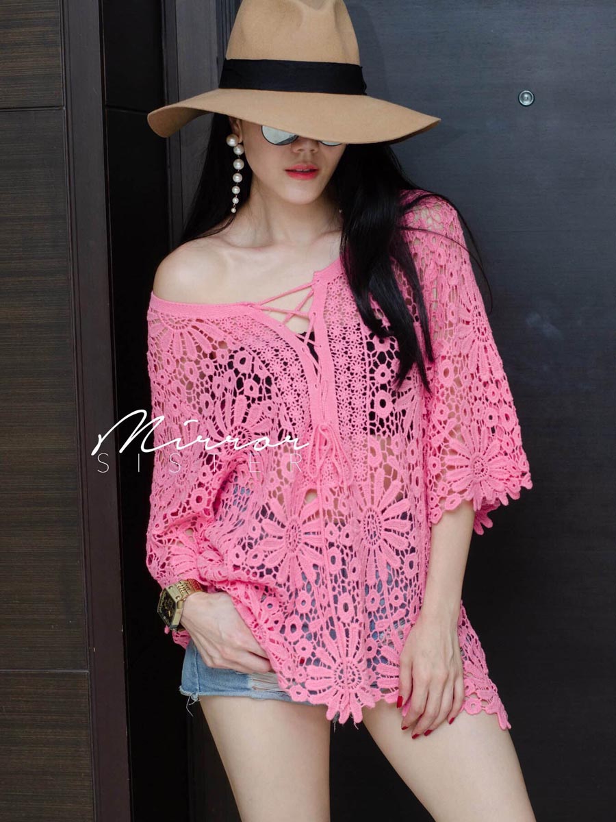 เสื้อผ้าผู้หญิง Lace-See-through-cloth-2