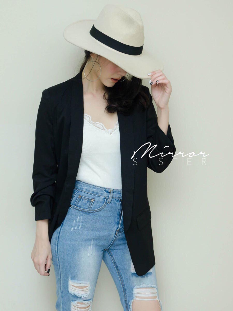 เสื้อผ้าผู้หญิง ZARA-CREPE-BLAZER-2